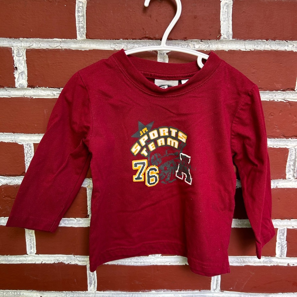 Athletic works | red long sleeve sports t-shirt | size 2